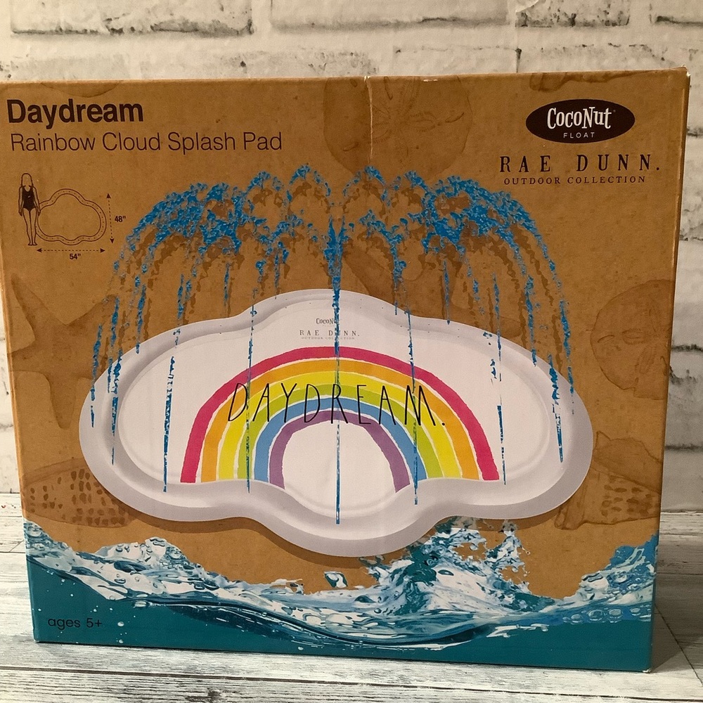 Rae Dunn Rainbow Cloud Splash Pad